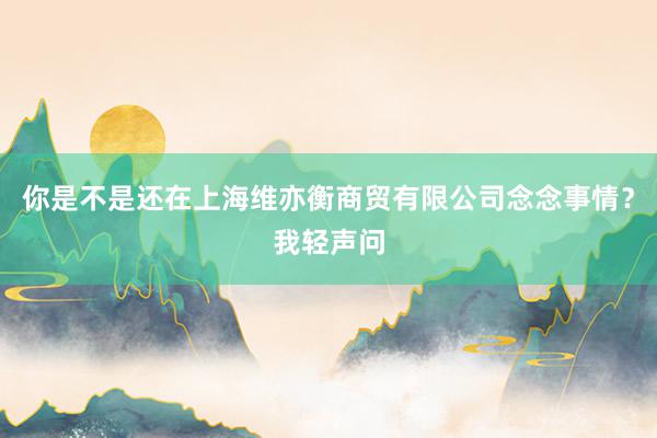 你是不是还在上海维亦衡商贸有限公司念念事情？我轻声问